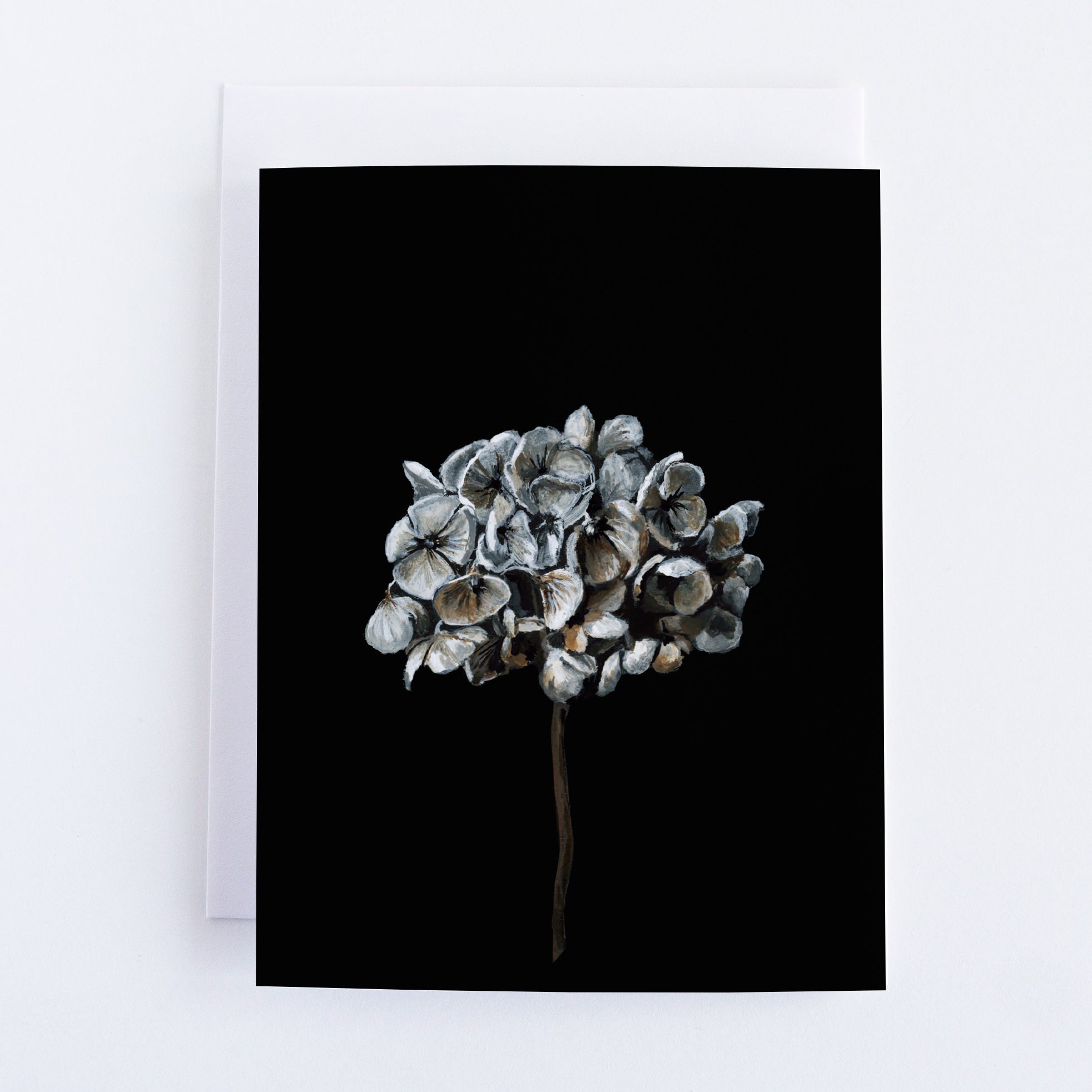 White Hydrangea | Floral Greeting Card
