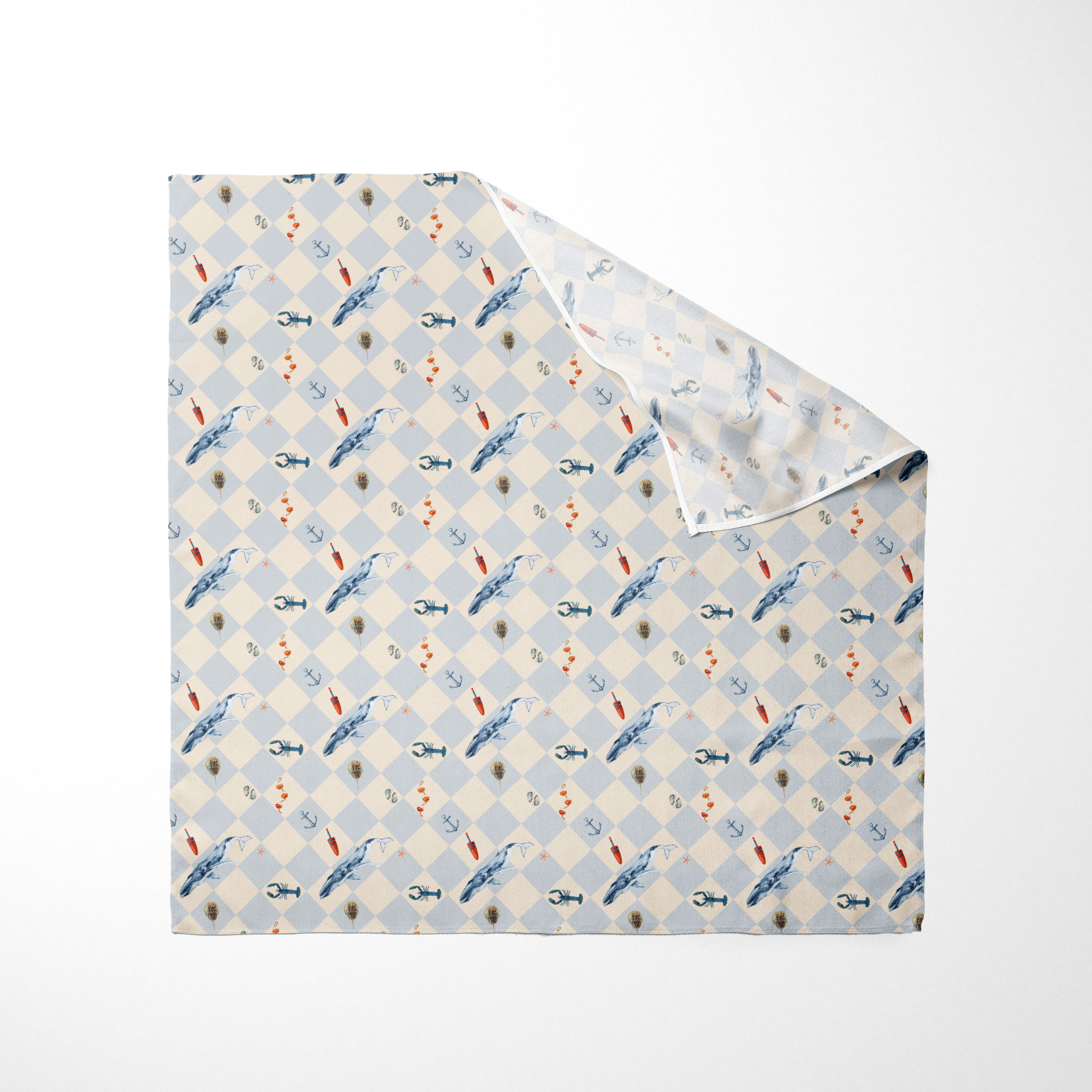 Nautical Checkered Pet Bandana