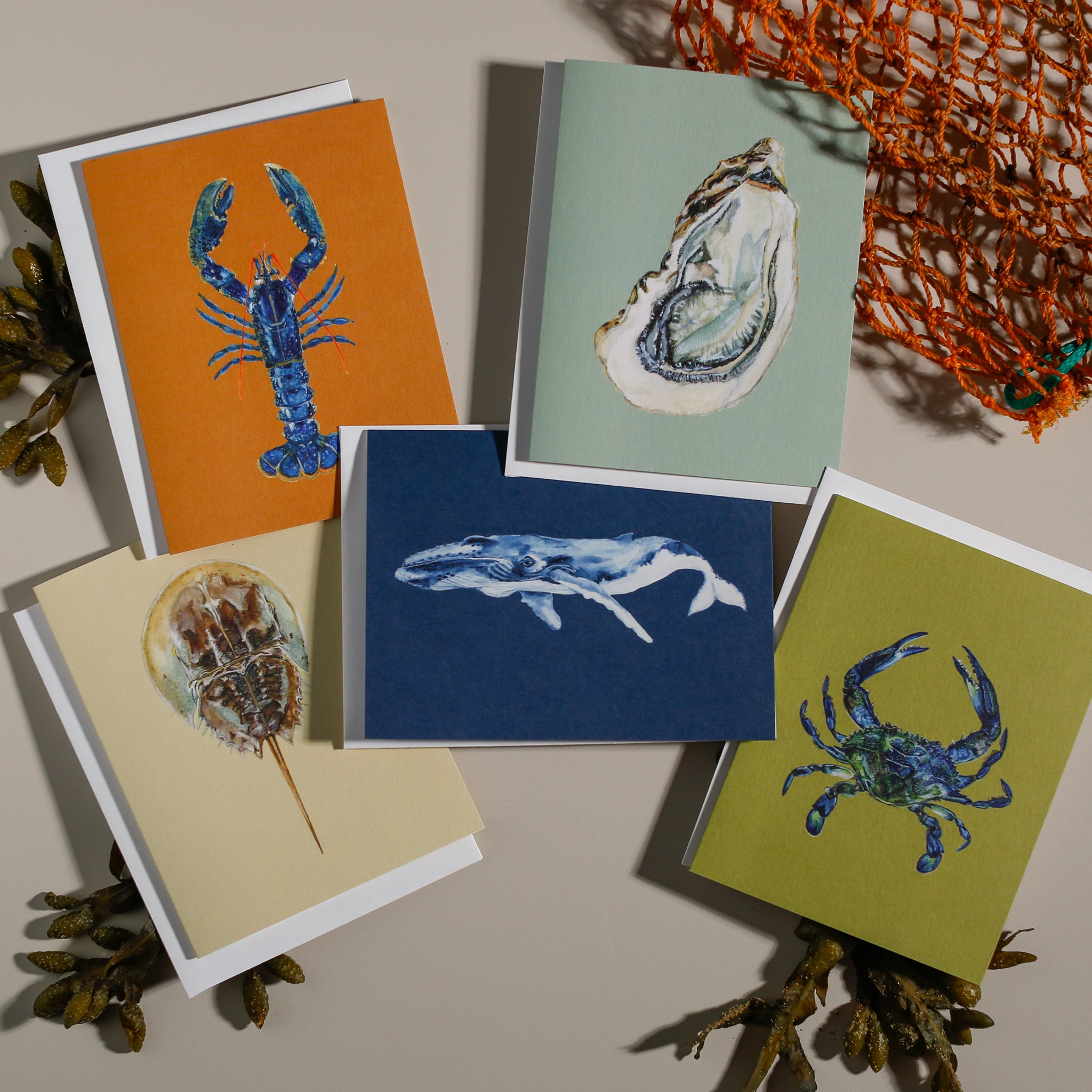 Blue Lobster | Coastal Greeting Card